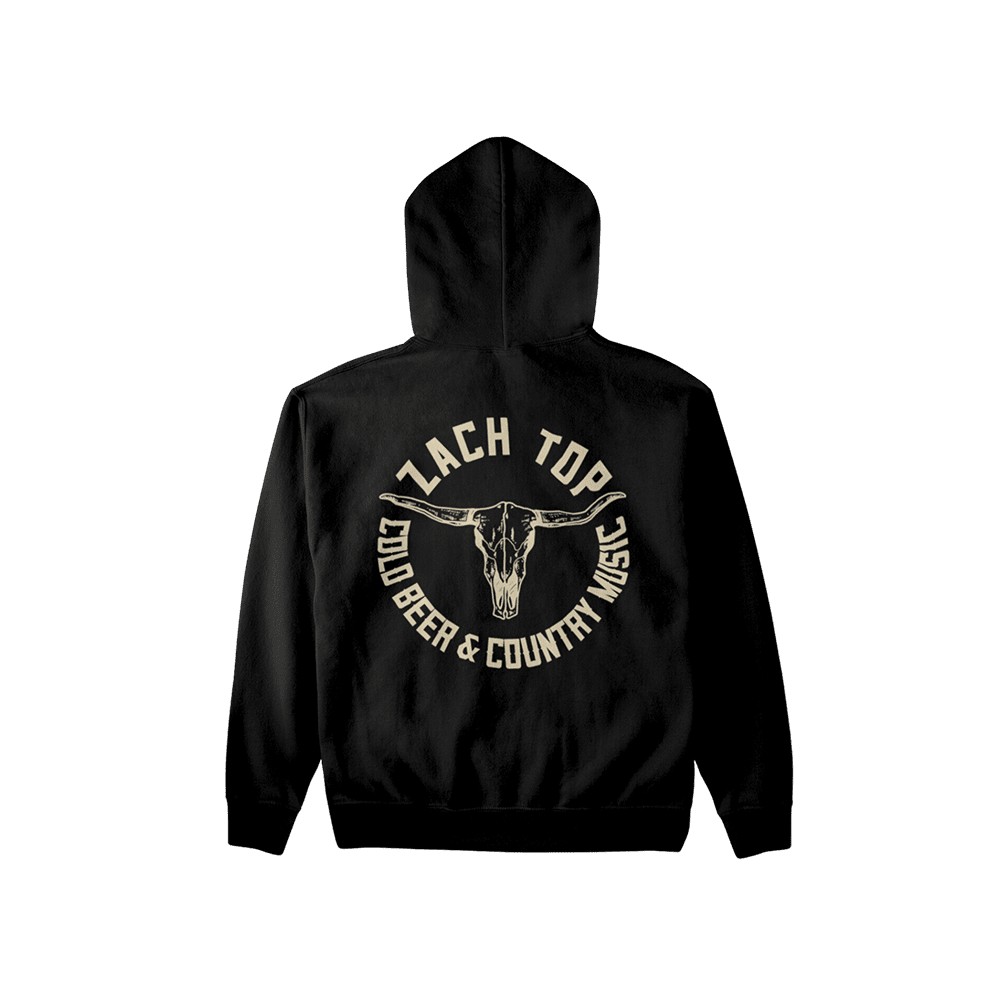 Zach Top Merch Zach Top Cold Beer And Country Music Skull Hoodie Gifts For Fans