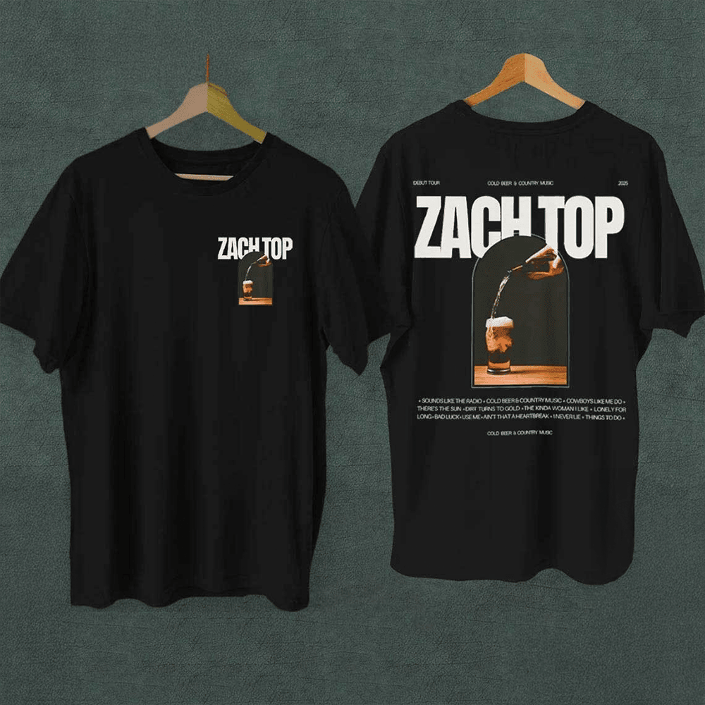 Zach Top Merch Zach Top Cold Beer And Country Music Tour 2025 T-Shirt Gifts For Fans Zach Top Merch Zach Top Cold Beer And Country Music Tour 2025 T-Shirt Gifts For Fans
