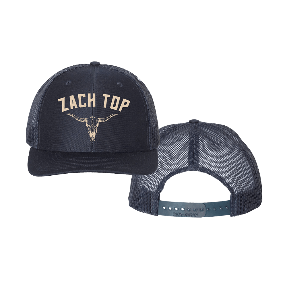 Zach Top Merch Zach Top Zach Top Black Skull Hat Gifts For Fans