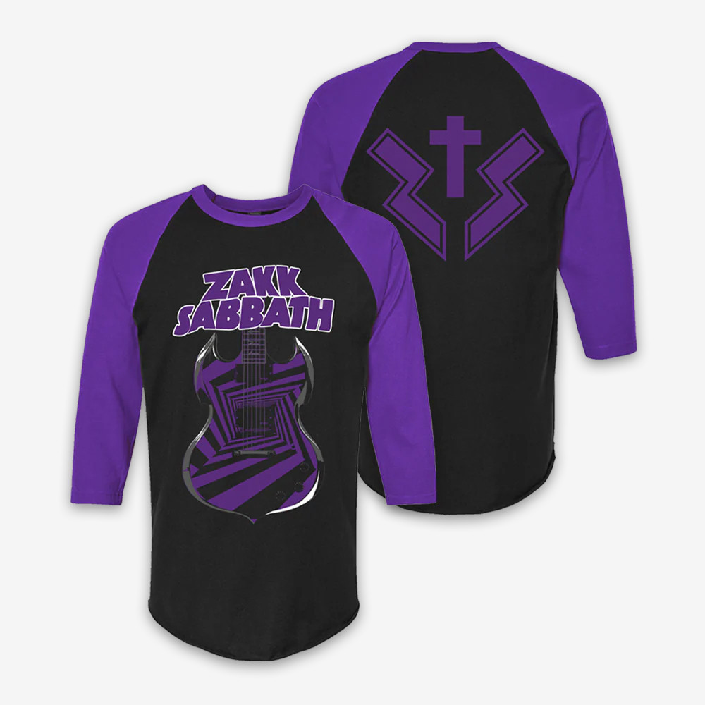 Zakk Sabbath Guitar Graphic Raglan Zakk Sabbath Clothing Unique Gifts For Music Fans