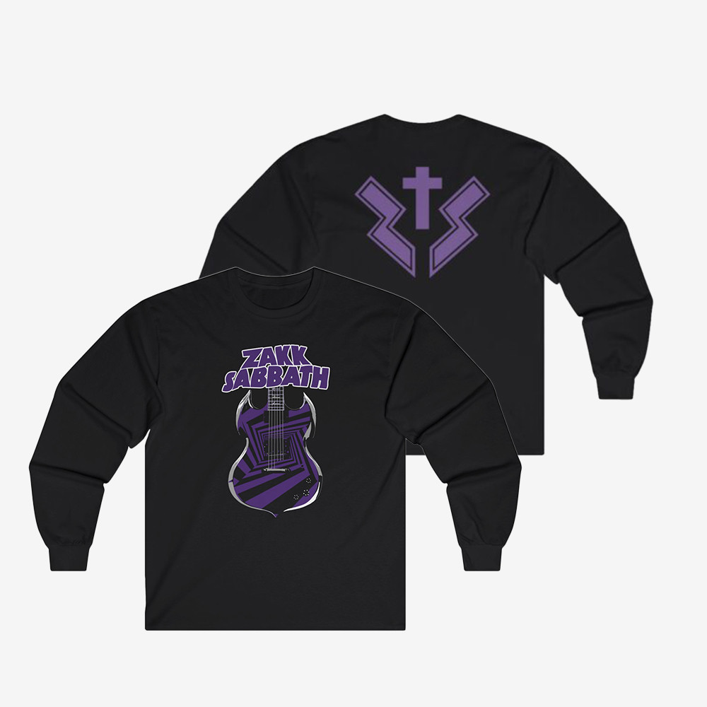 Zakk Sabbath Guitar Long Sleeve Shirt Black Label Society Clothing Gifts For Zakk Sabbath Fans