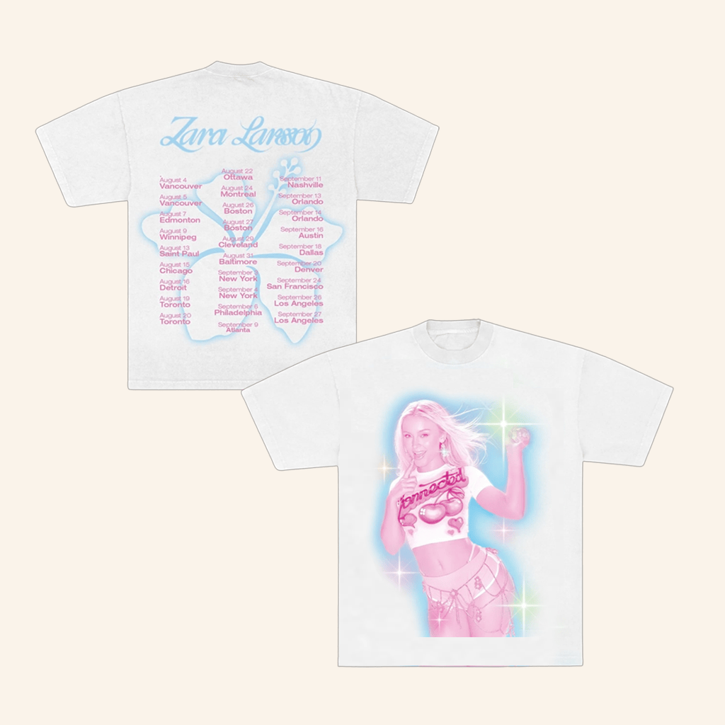 Zara Larsson Merch Sparkle Date Back Tour T-Shirt Gifts For Fans