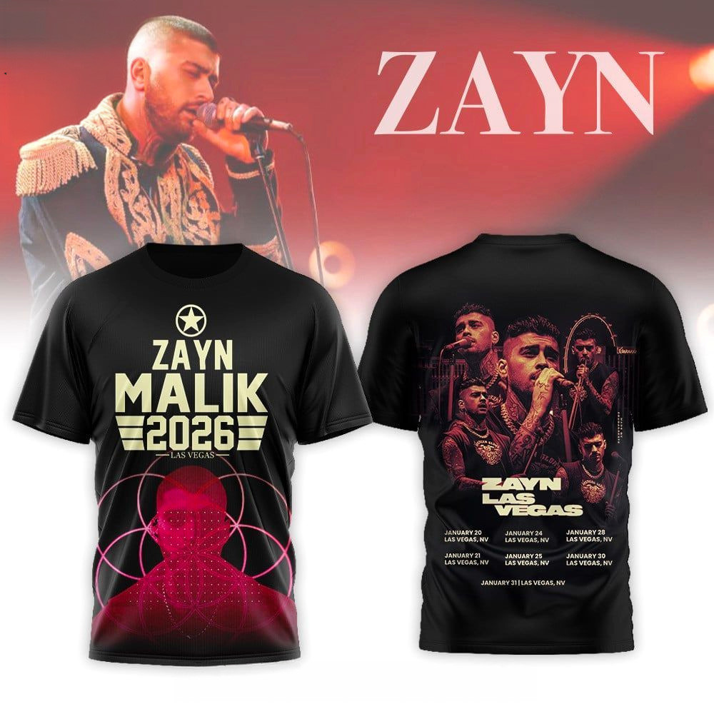 Zayn Malik 2026 Las Vegas T-Shirt Zayn Malik Merch Gifts For Music Lovers