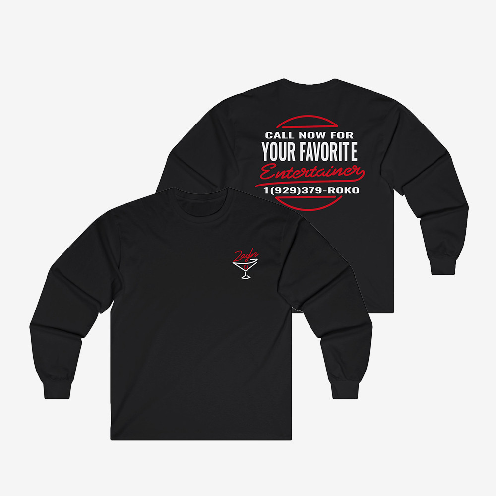 Zayn Malik Entertainer Hotline Long Sleeve Shirt Music Apparel Zayn Malik Lover Gifts