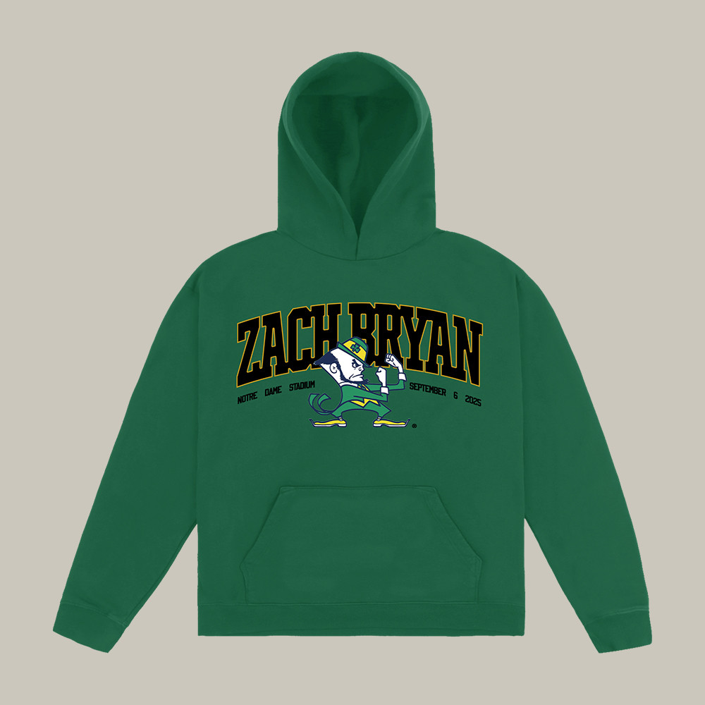 ZB Fighting Irish Hoodie Zach Bryan Apparel St Paddys Day Gift For Zach Bryan Fan