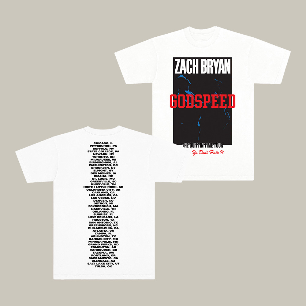 ZB Godspeed The Quittin Time Tour T-Shirt Music Concert Tee Zach Bryan Lover Gift For Friends