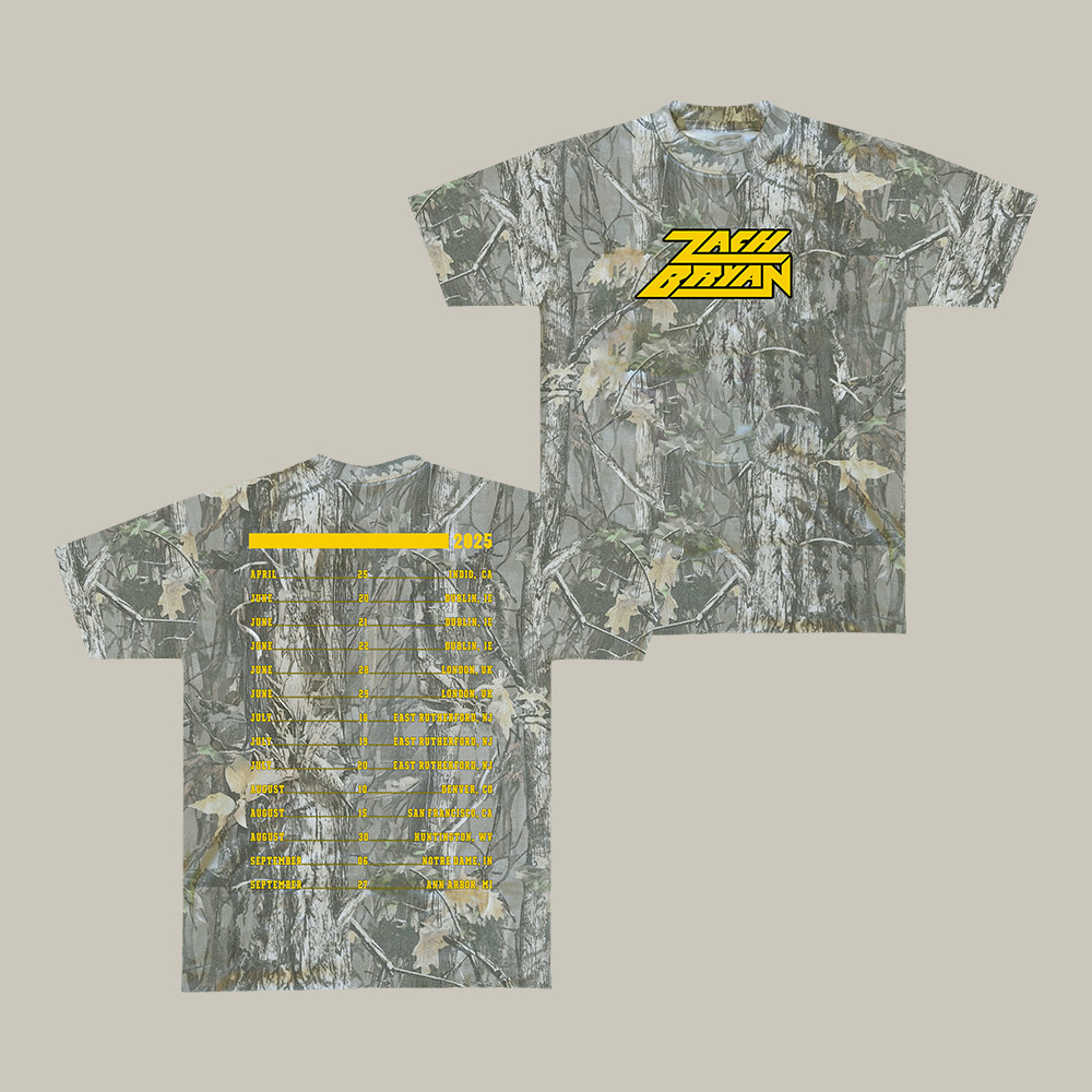 ZB Logo Camo T-Shirt Zach Bryan Music Concert Outfit Best Gift For Boyfriend