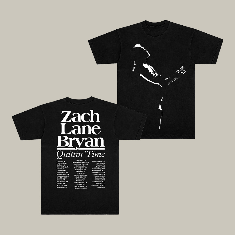 ZB Spotlight Quittin Time T-Shirt Zach Bryan Music Merch Unique Gift For Fans