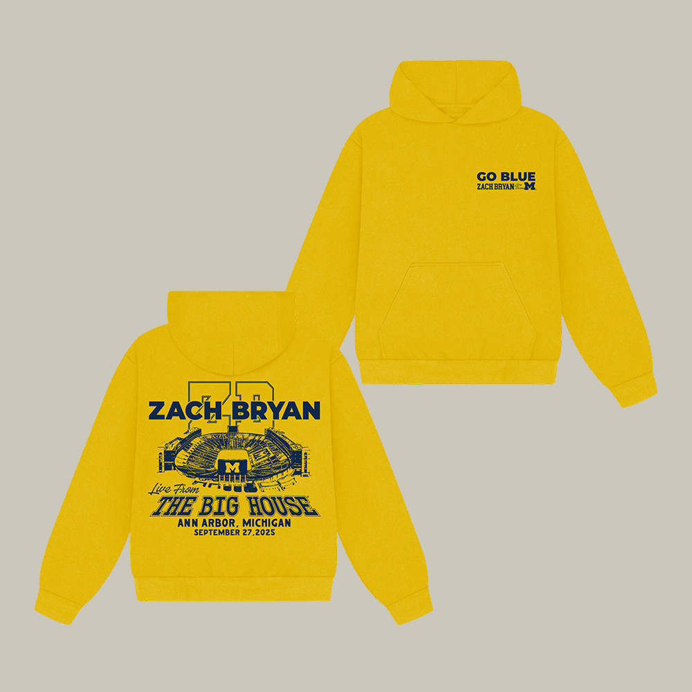 ZB The Big House Zach Bryanv Hoodie Music Apparel Zach Bryan Lover Present Idea