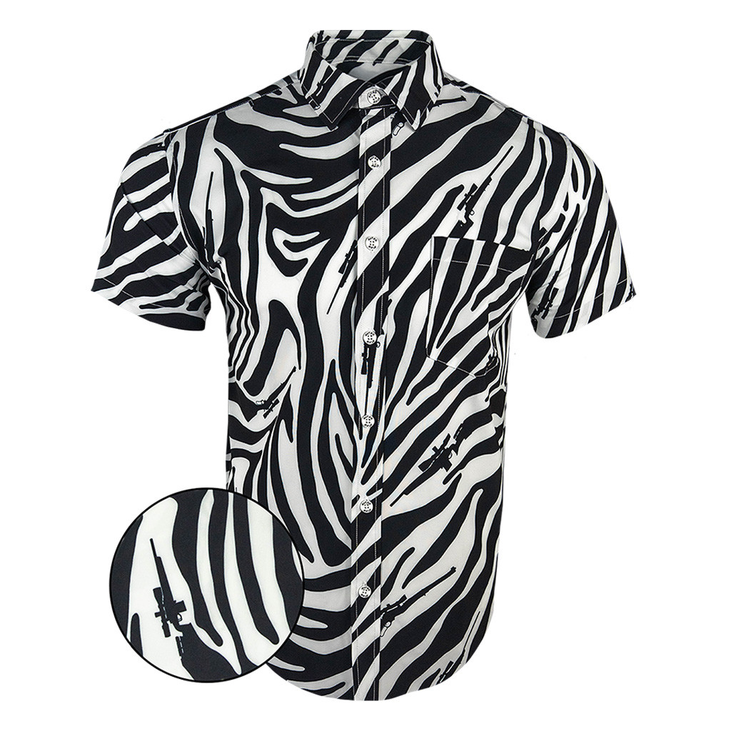 Zebra Button Down Shirt Hawaiian Tactical Button Down Pro Gun Rights Merch Gifts For Father Zebra Button Down Shirt Hawaiian Tactical Button Down Pro Gun Rights Merch Gifts For Father