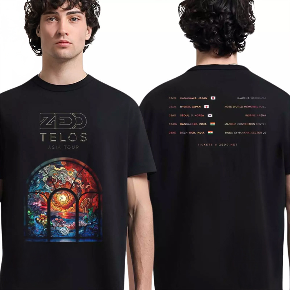 Zedd Telos Asia Tour 2025 Tour Dates List T-Shirt Gift Ideas For Fans