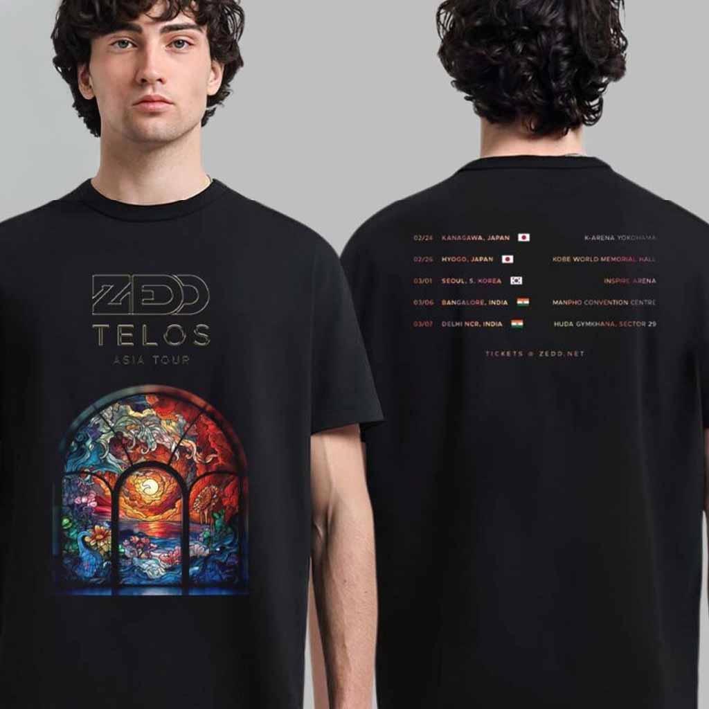 Zedd Telos Asia Tour Merch 2025 Tour Dates List  T-Shirt Gift For Music Fans Zedd Telos Asia Tour Merch 2025 Tour Dates List  T-Shirt Gift For Music Fans