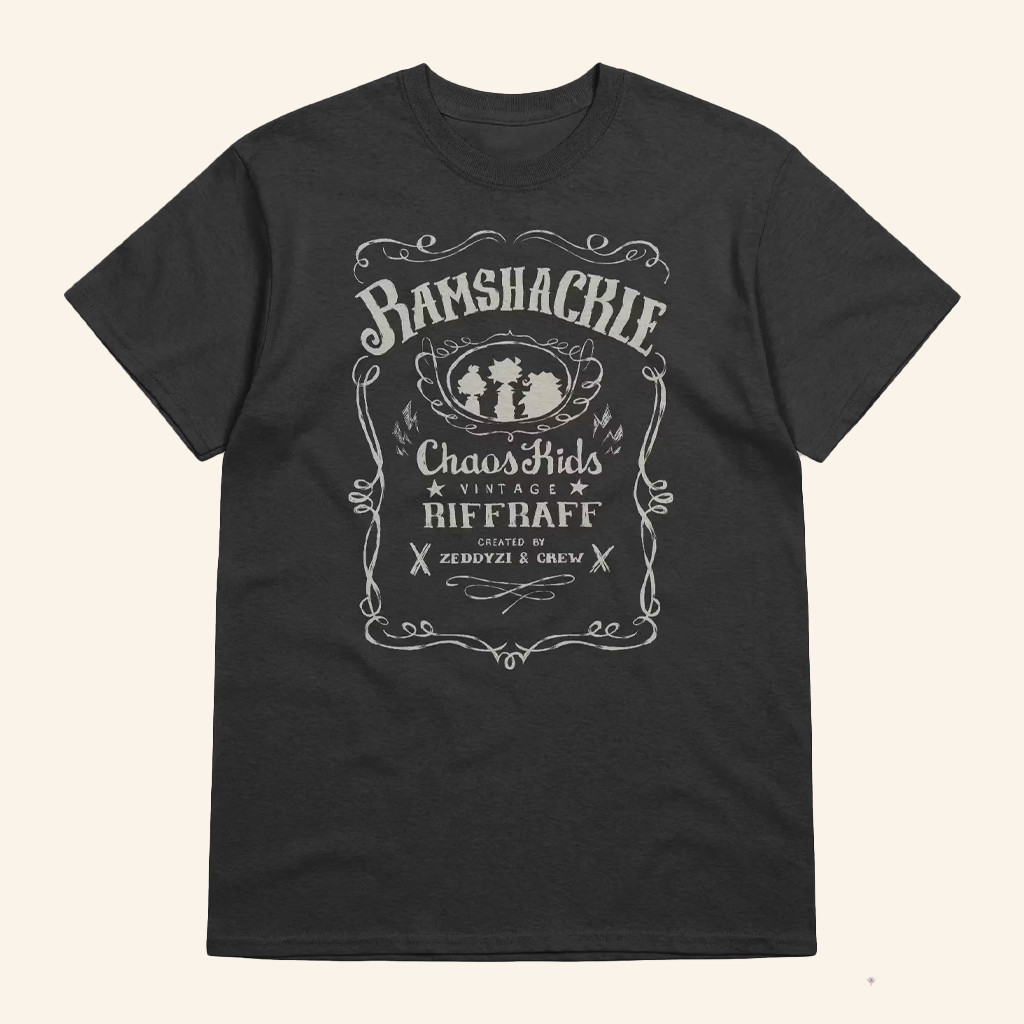 Zeddyzi Ramshackle Chaos Kids Riffraff Whiskey Logo T-Shirt Zeddyzi Merch Gifts For Him