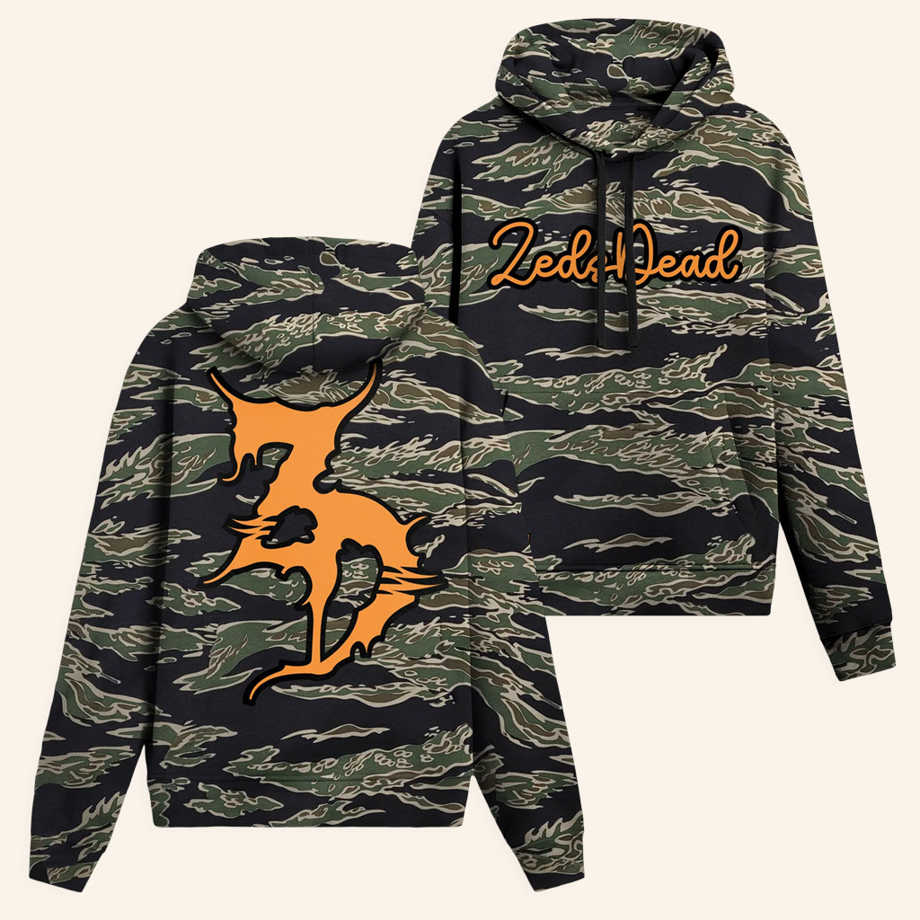 Zeds Dead Merch Eazy Tiger Camo Hoodie Gift Ideas For Music Lovers Zeds Dead Merch Eazy Tiger Camo Hoodie Gift Ideas For Music Lovers
