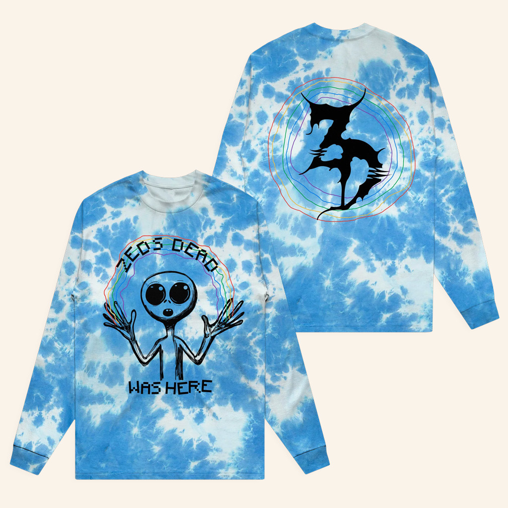 Zeds Dead Merch Was Here Tie Dye Long Sleeve T-Shirt Presents For Friends
