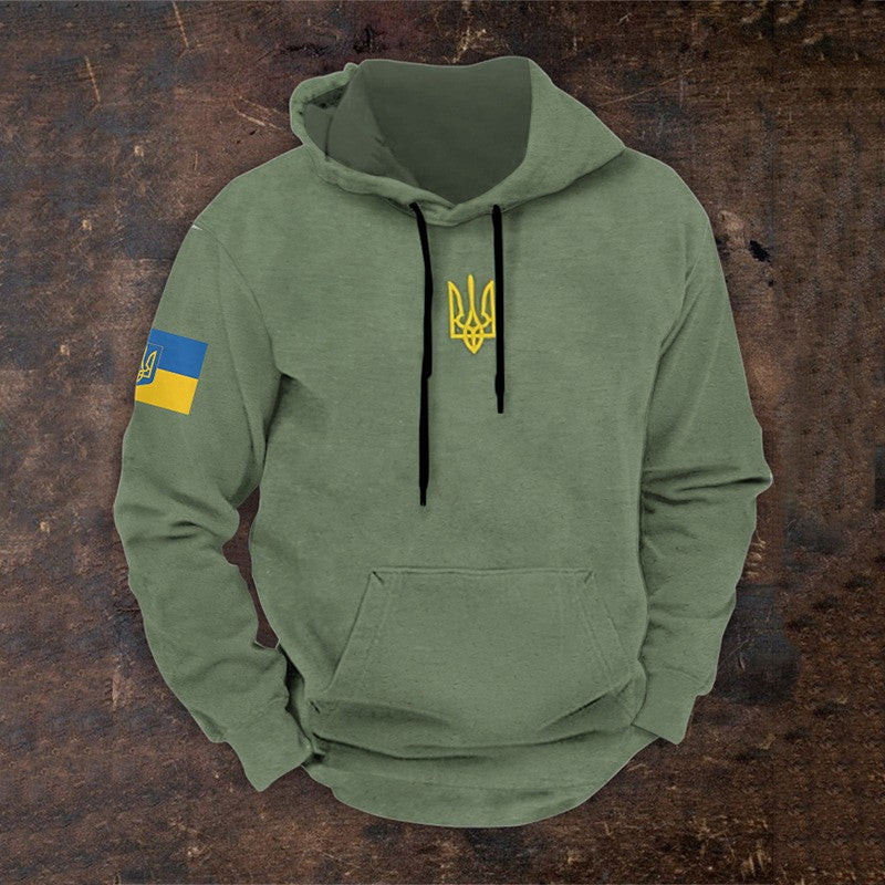 Zelensky Green Hoodie Ukrainian Trident Symbol Ukraine Hoodie Gifts For Patriot Zelensky Green Hoodie Ukrainian Trident Symbol Ukraine Hoodie Gifts For Patriot