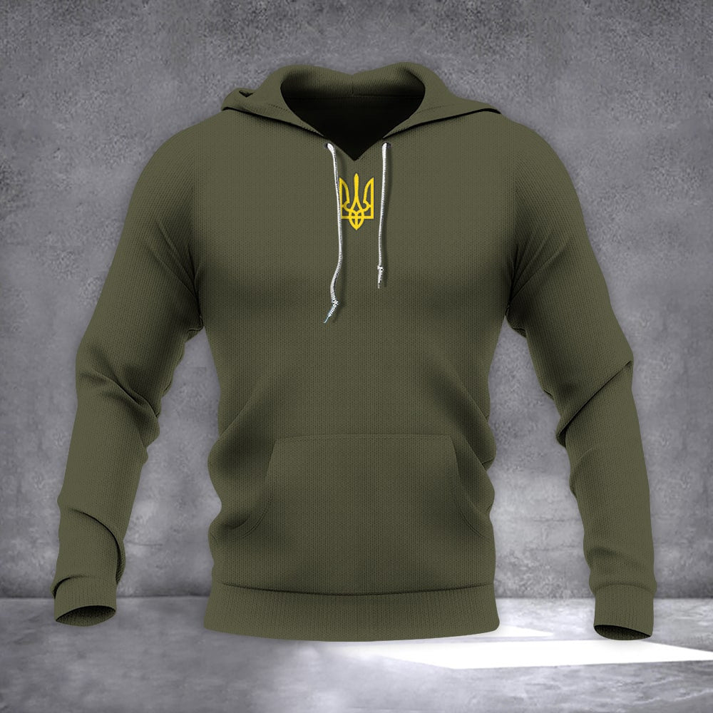 Zelensky Hoodie Ukrainian Trident Symbol Zelensky Green Hoodie Christmas Gift for Him