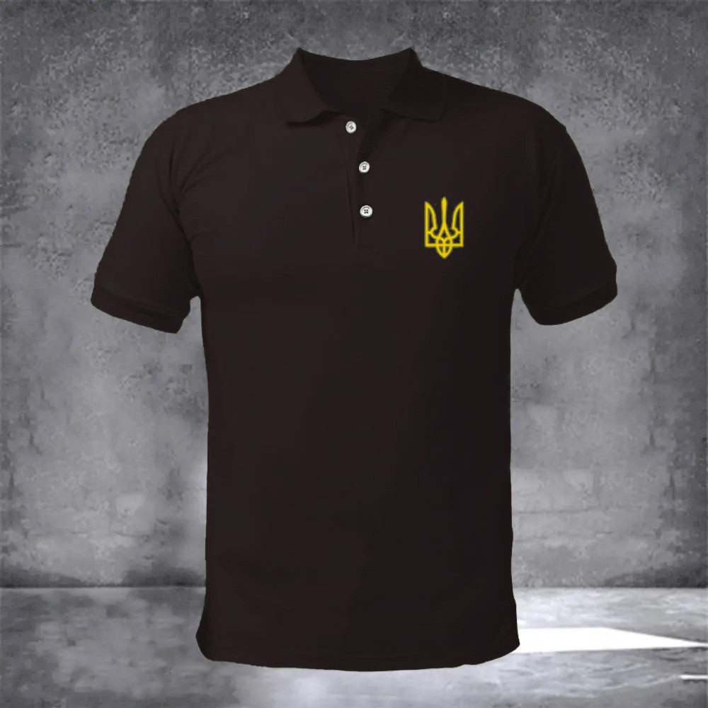 Zelensky Polo Shirt Ukrainian Trident Symbol Ukraine Shirt Gifts For Men Christmas Gift for Him Zelensky Polo Shirt Ukrainian Trident Symbol Ukraine Shirt Gifts For Men Christmas Gift for Him