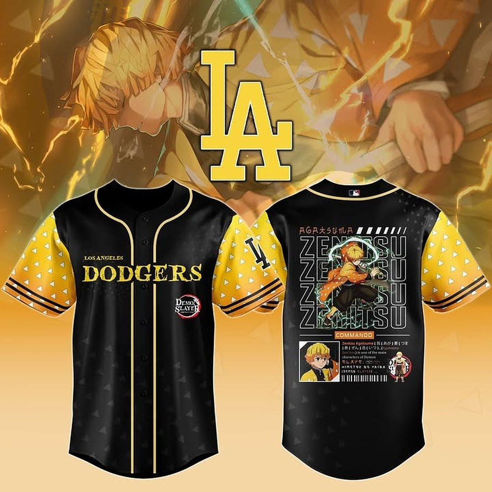 Zenitsu x Los Angeles Dodgers Thunder Jersey
