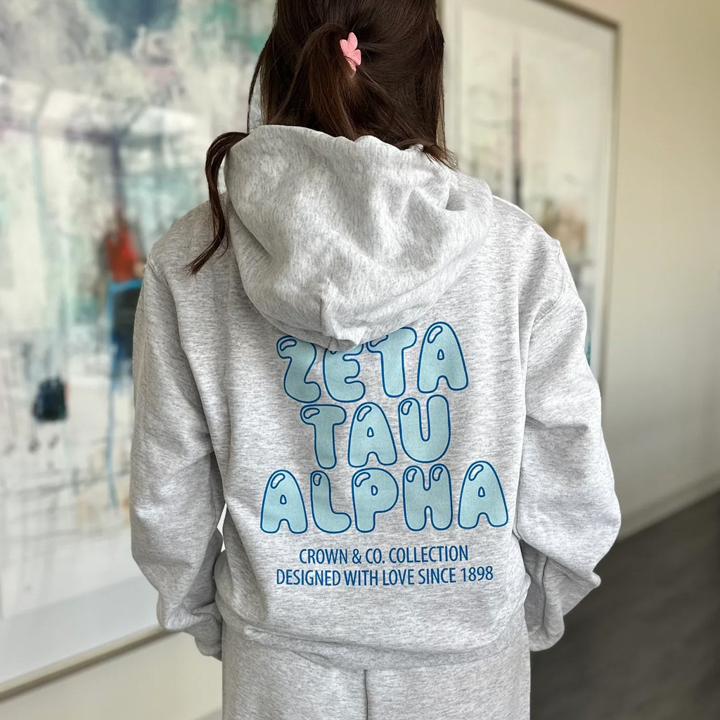 Zeta Tau Alpha Merch With Love Zeta Tau Alpha Hoodie Present For Her