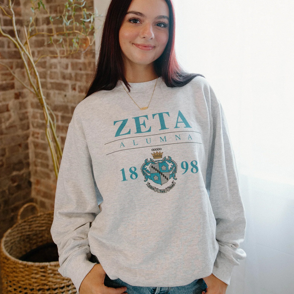 Zeta Tau Alpha Merch Zeta Alumna Crest Sweatshirt Best Gifts For Her Zeta Tau Alpha Merch Zeta Alumna Crest Sweatshirt Best Gifts For Her