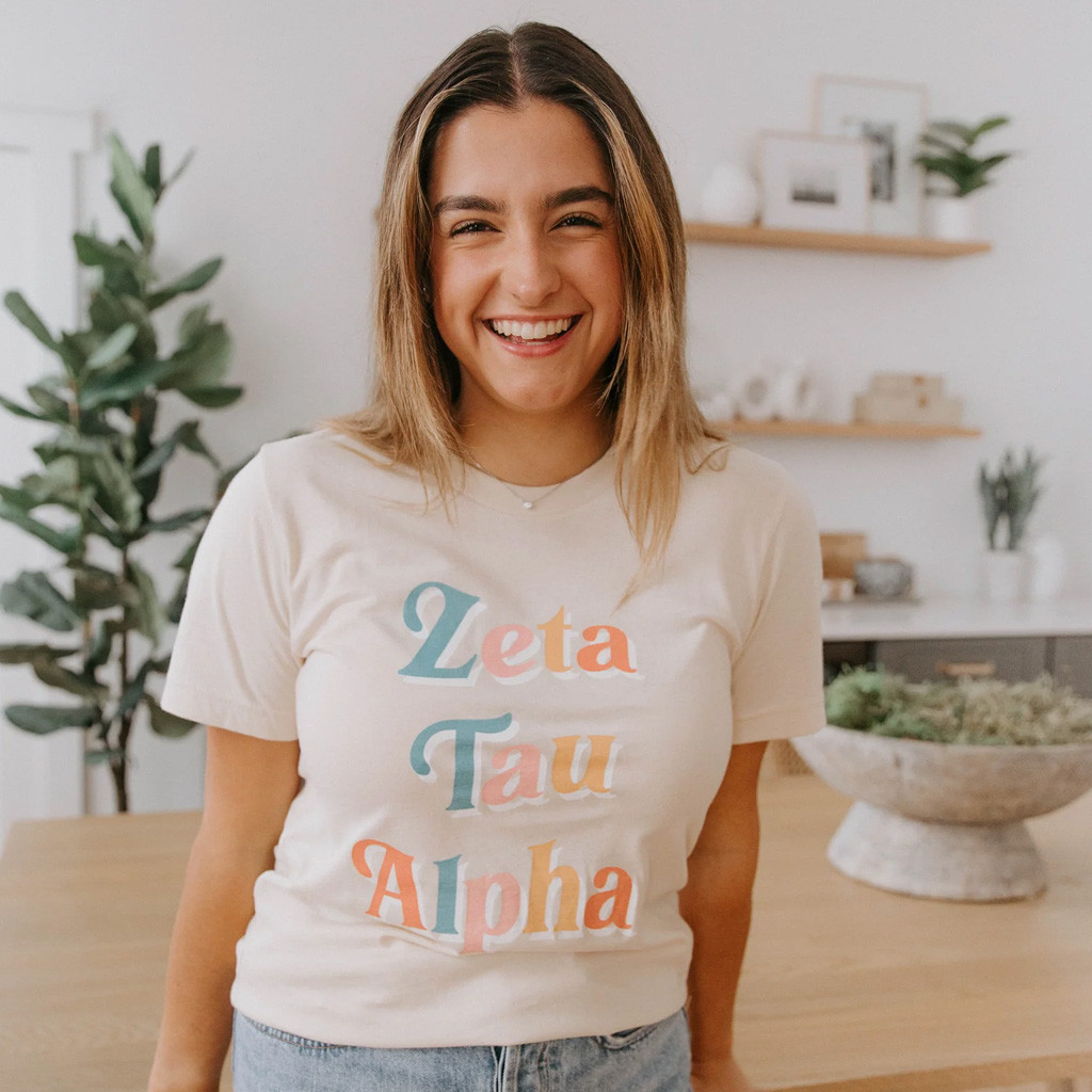 Zeta Tau Alpha Merch Zeta Tau Alpha Colors T-Shirt Gifts For Girlfriend