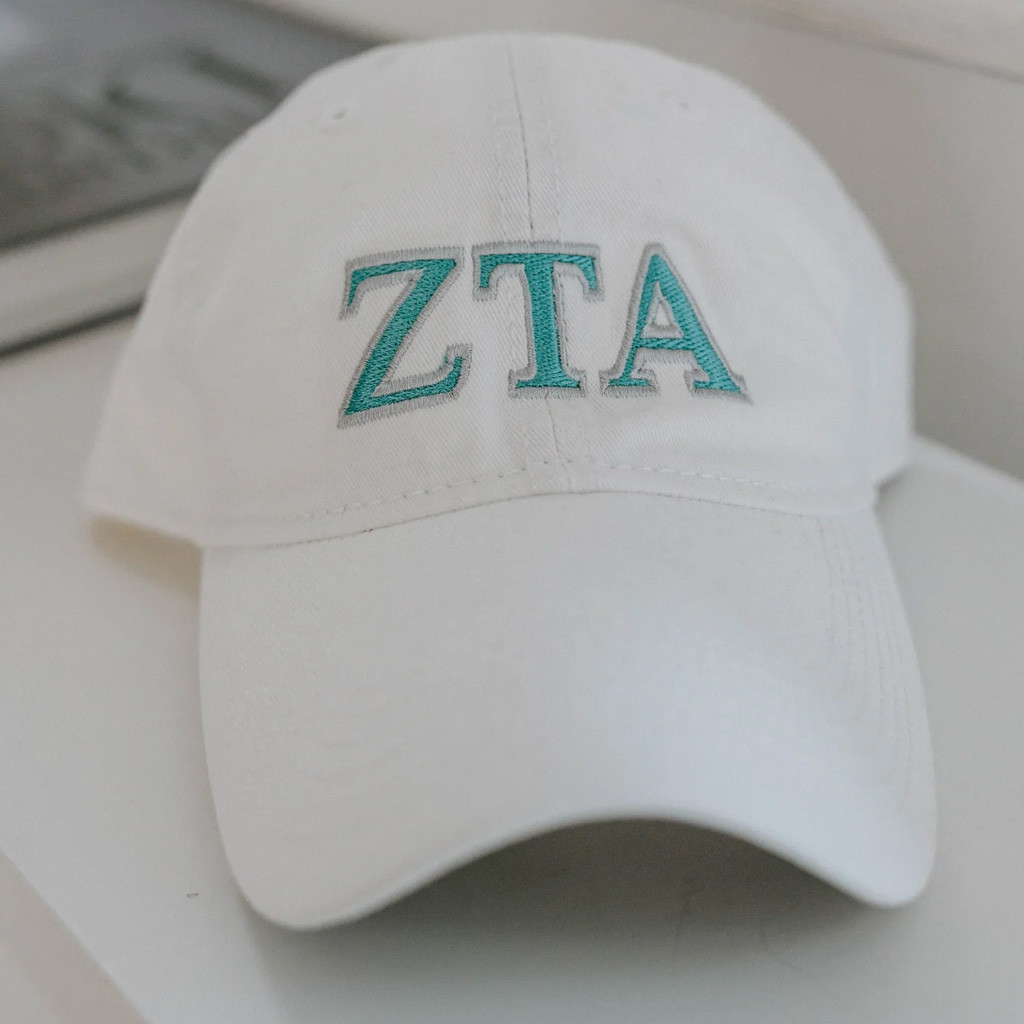 Zeta Tau Alpha Merch ZTA Embroidered Hat Best Birthday Gift For Her