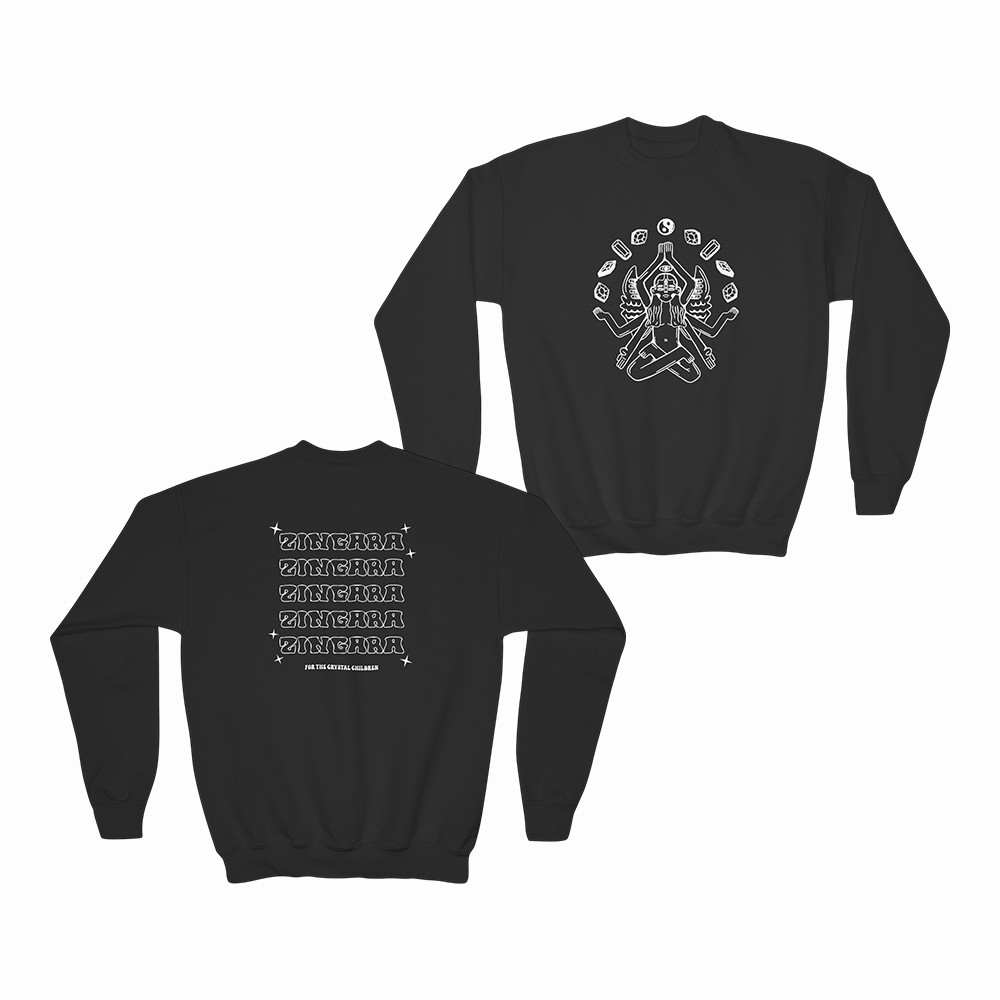 Zingara Lotus Sweatshirt Cyber Goth Streetwear Apparel Zingara Lover Present