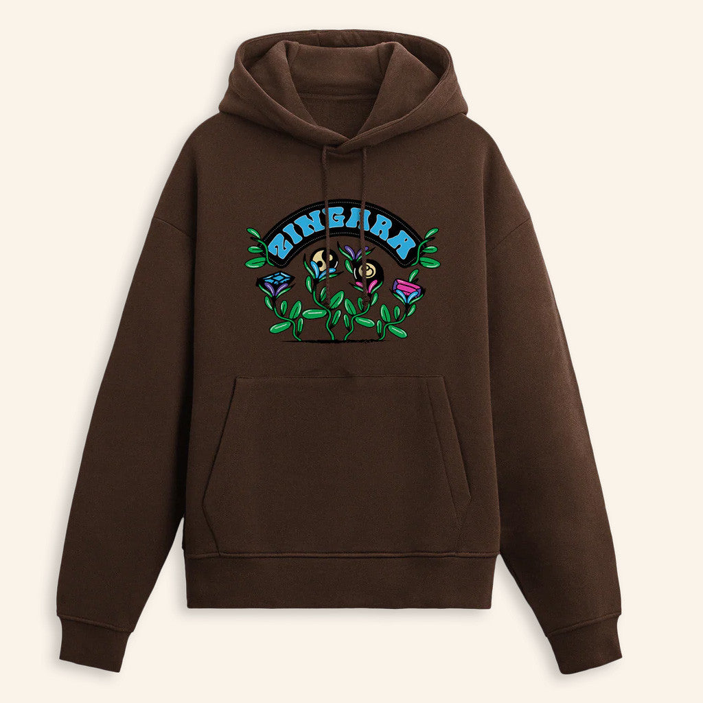 Zingara Merch Garden Hoodie Brown Gifts For Boyfriend Zingara Merch Garden Hoodie Brown Gifts For Boyfriend
