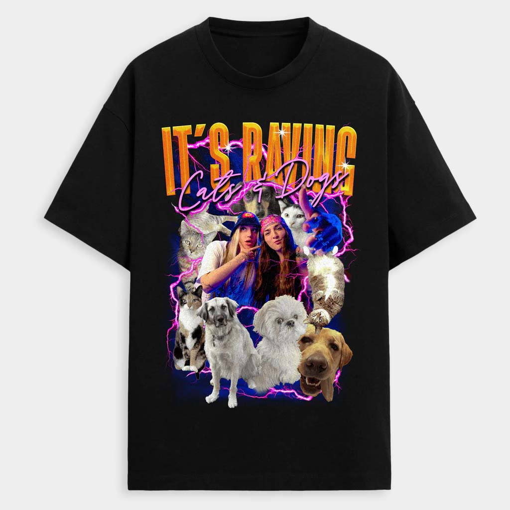 Zingara Merch ZINGARA It's Raving Cats And Dogs T-Shirt Birthday Gift For Sister Zingara Merch ZINGARA It's Raving Cats And Dogs T-Shirt Birthday Gift For Sister