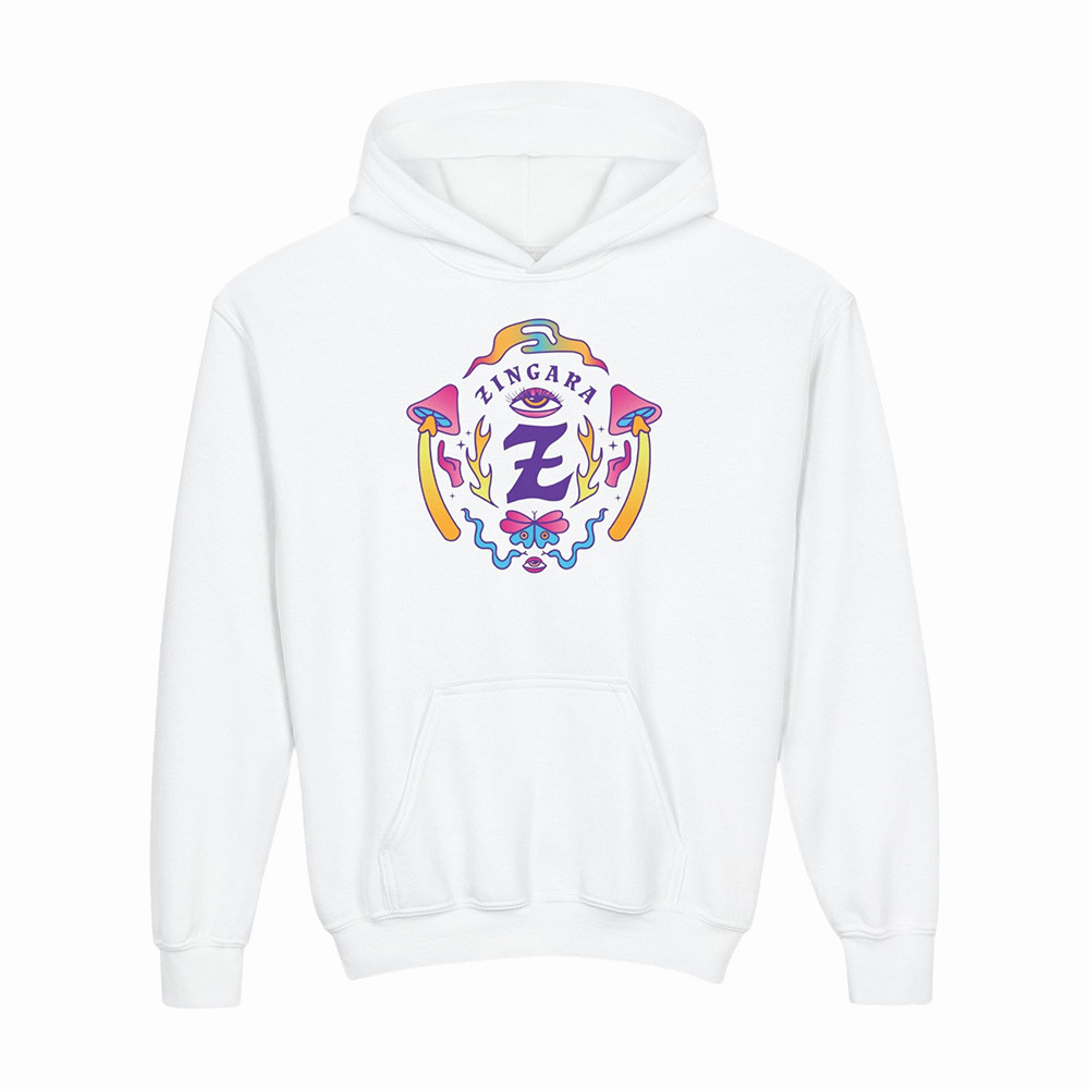 Zingara Psychedelic Logo Hoodie Zingara Hooded Sweatshirt Music Fans Gift For Him