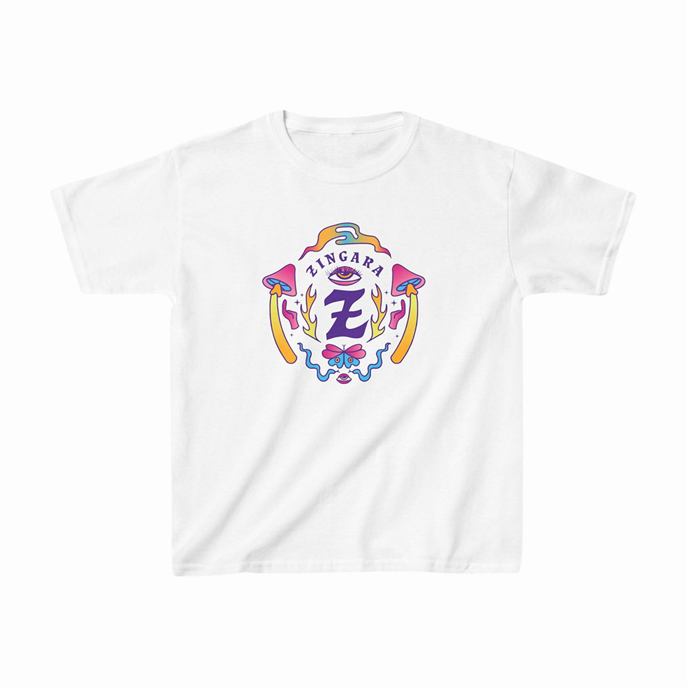 Zingara Psychedelic Mushroom Graphic T-Shirt Zingara Music Concert Merch Great Gift For Boyfriend