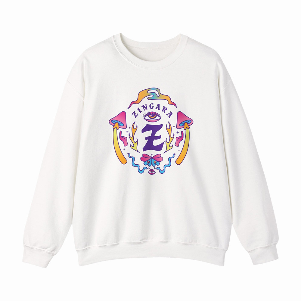 Zingara Psychedelic Mushroom Sweatshirt Zingara Apparel Present Idea For Huge Fans