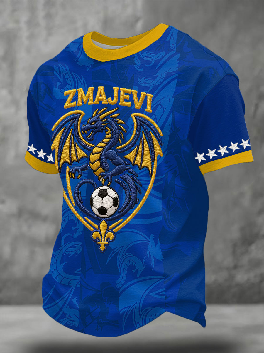 ZMAJEVI Dragon Soccer T-Shirt Welcome To FIFA World Cup 2026 Clothing Bosnia Fans Gift