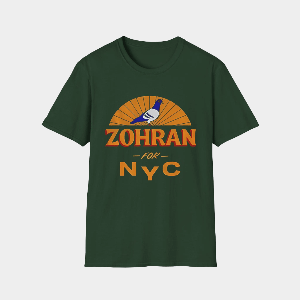Zohran For New York City Pigeon T-Shirt Political Shirts Gifts For Husband