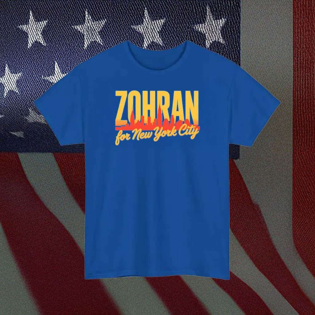 Zohran For New York City Shirt NYC Skyline Political Tee Zohran Mamdani Merch Official