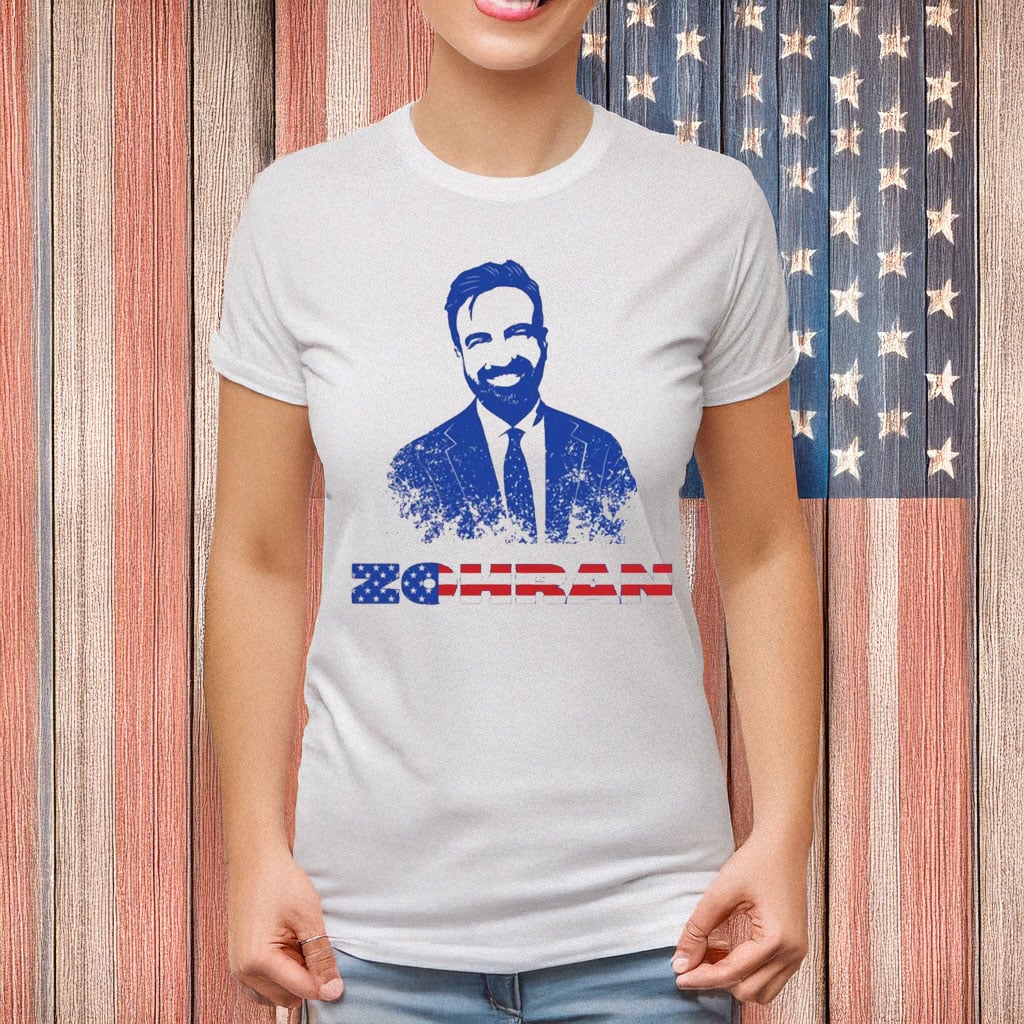 Zohran For New York City T-Shirt USA Flag Patriotic NYC Campaign Shirt Political Gifts