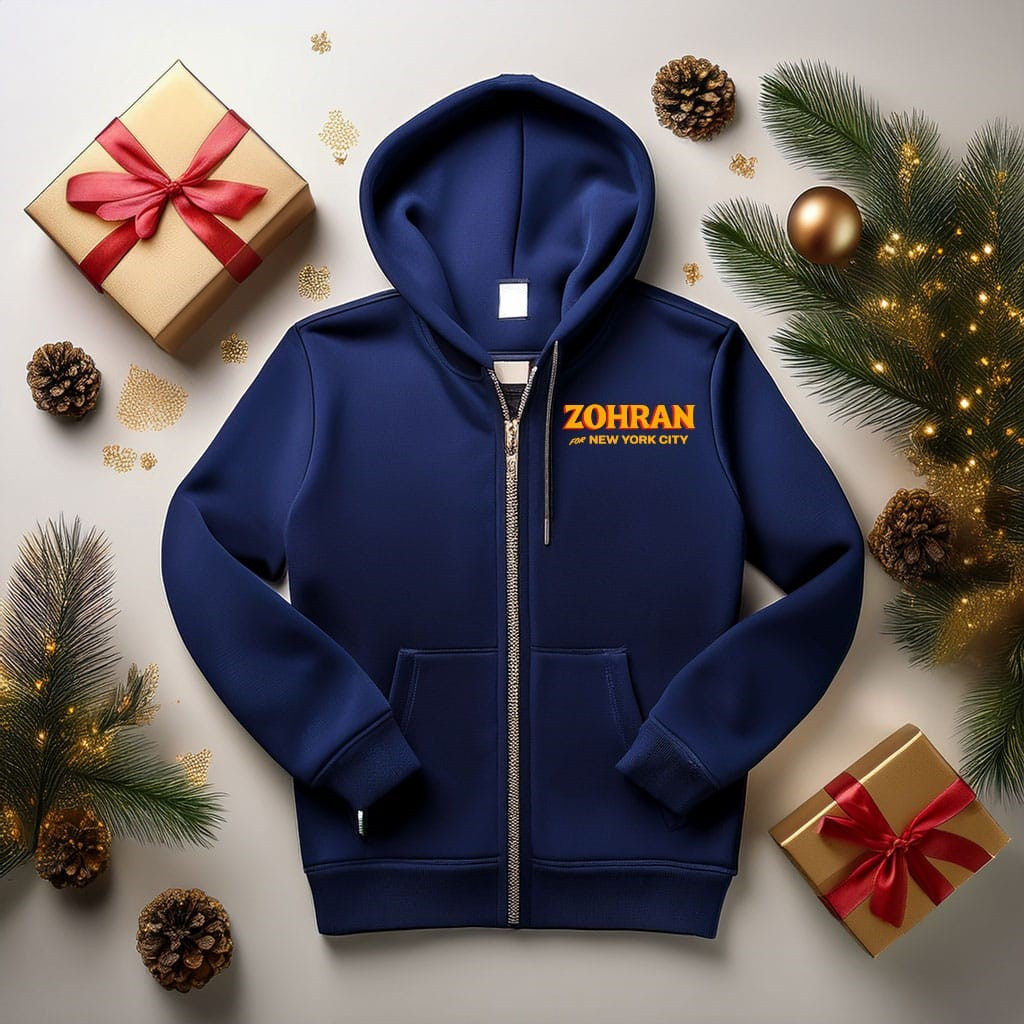 Zohran For New York City Zip Hoodie Zohran Mamdani Merch Christmas Gifts For Her