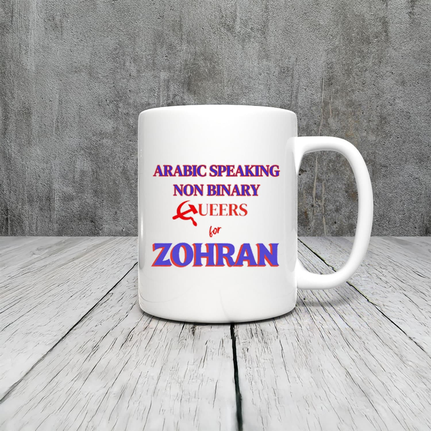 Zohran Mamdani Arabic Speaking Non Binary Mug New York Mayor Political Pride Gifts