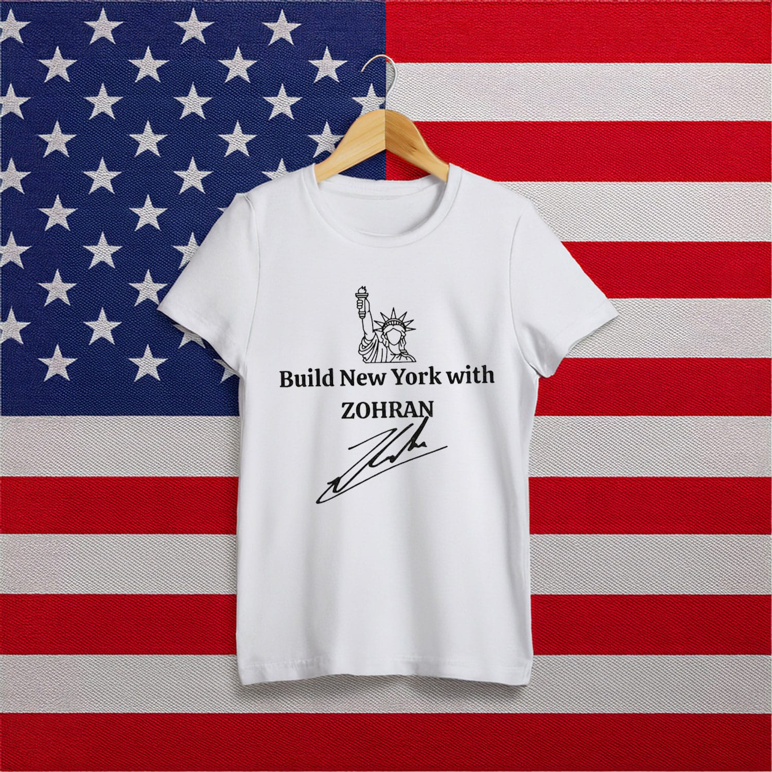 Zohran Mamdani Build New York T-Shirt Zohran Signature Tee Mayor Campaign Themed Gifts