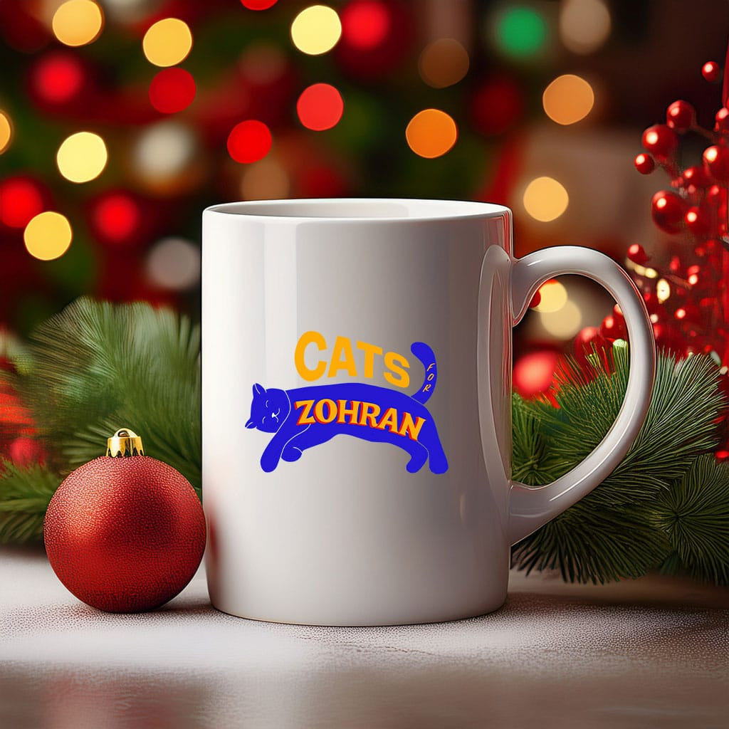 Zohran Mamdani Cats For Zohran Mug Liberal New York City Victory Campaign Cat Related Gifts