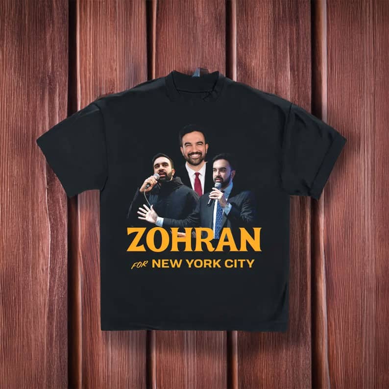 Zohran Mamdani For New York City T-Shirt Campaign 2025 Speech Collage Tee Present Ideas