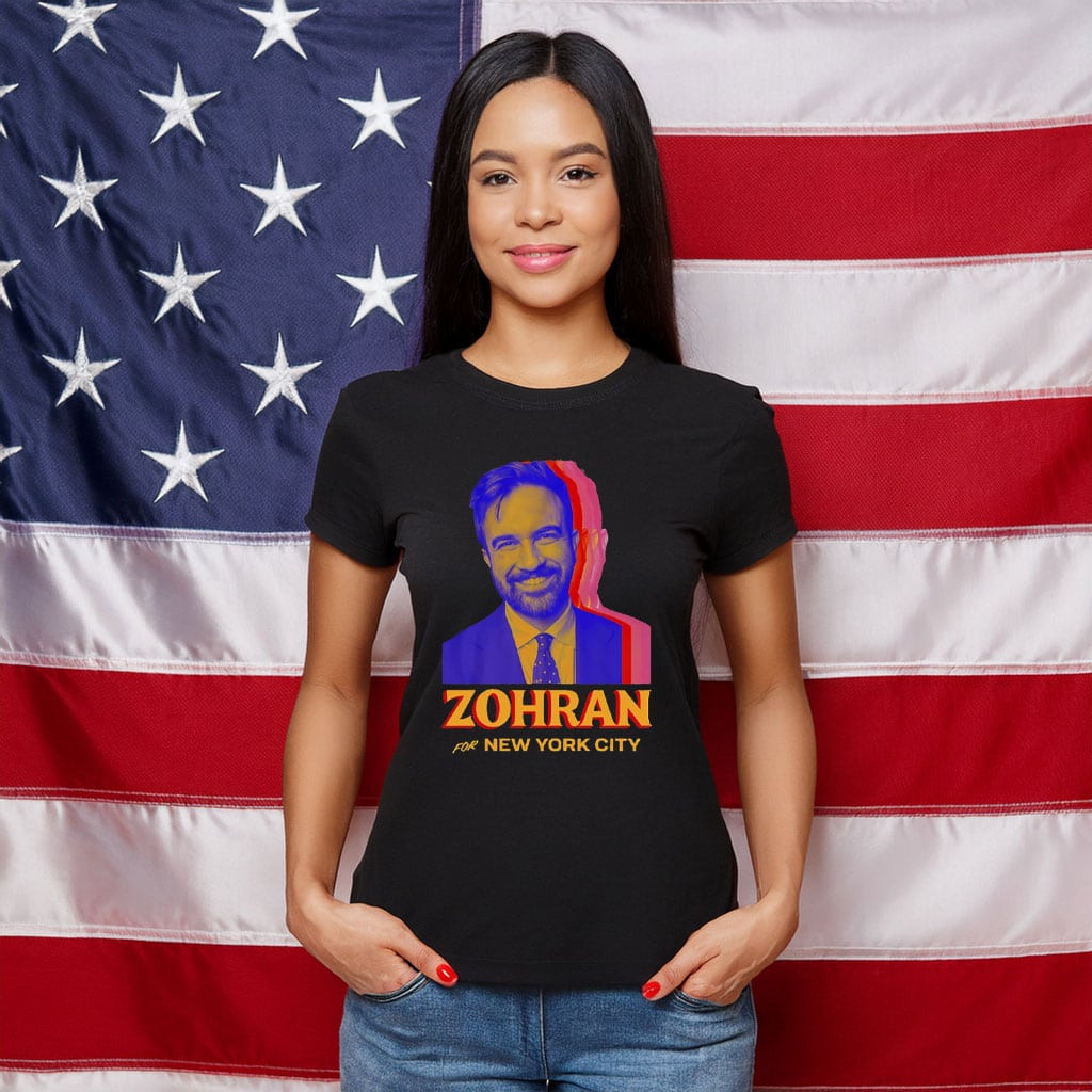 Zohran Mamdani For New York City T-Shirt Pop Art Portrait Graphic Tee Democrats Gifts