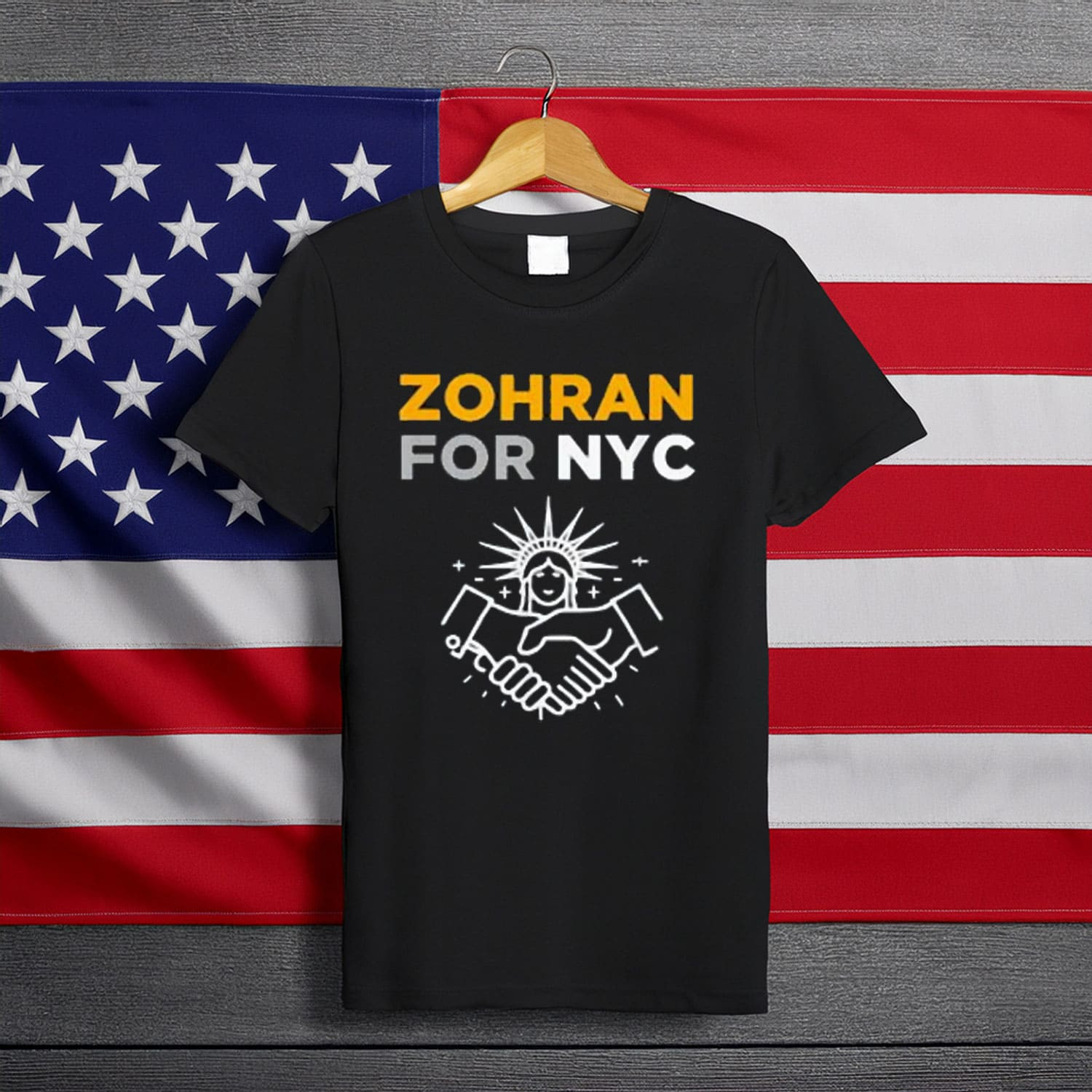Zohran Mamdani For NYC T-Shirt Democracy Socialist Tee Political Themed Gifts For Dad