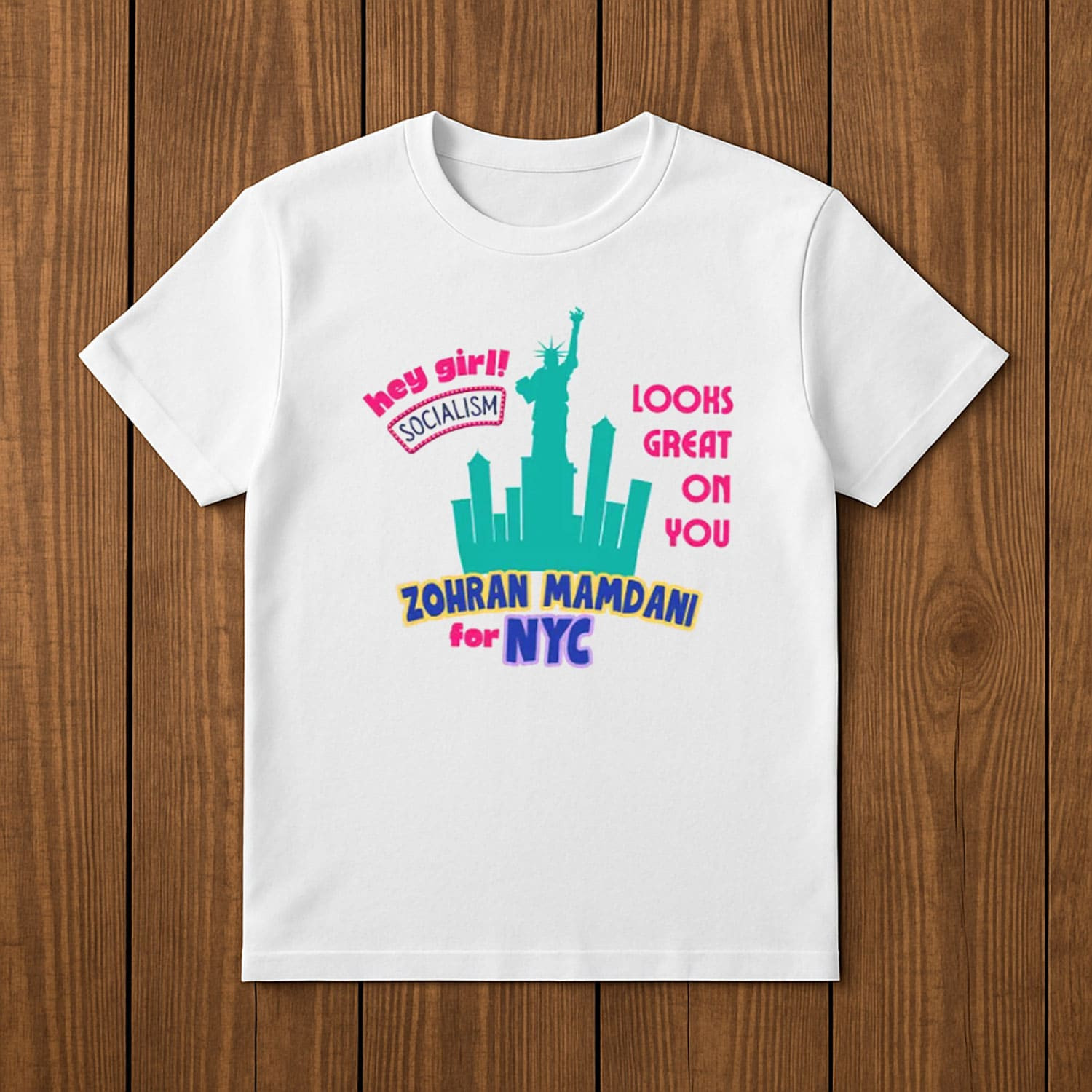Zohran Mamdani For NYC T-Shirt Lady Liberty Socialism Tee Muslim Mayor Gifts For Women