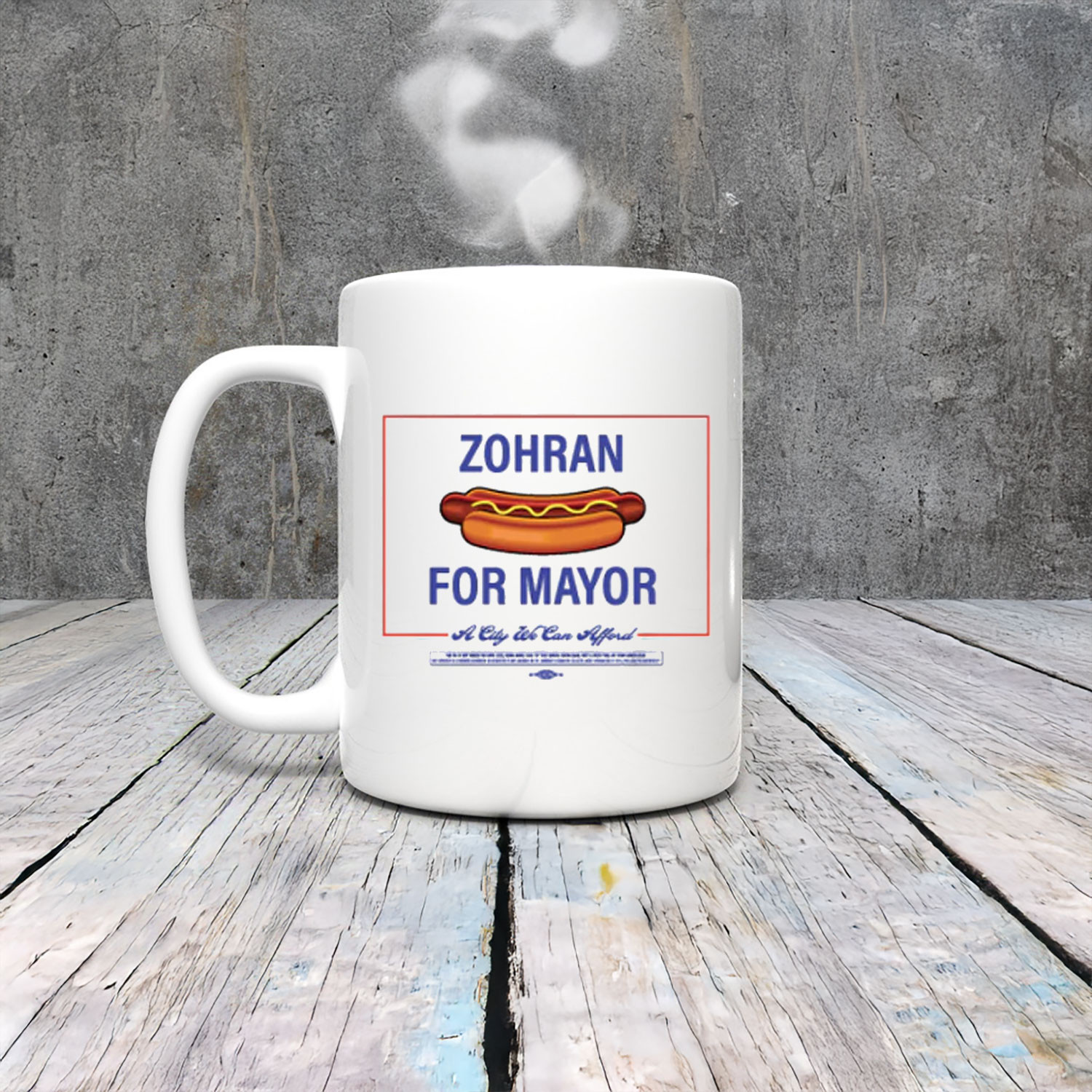 Zohran Mamdani Hot Dogs For Mayor Mug New York City Mayor Campaign NYC Election Gifts
