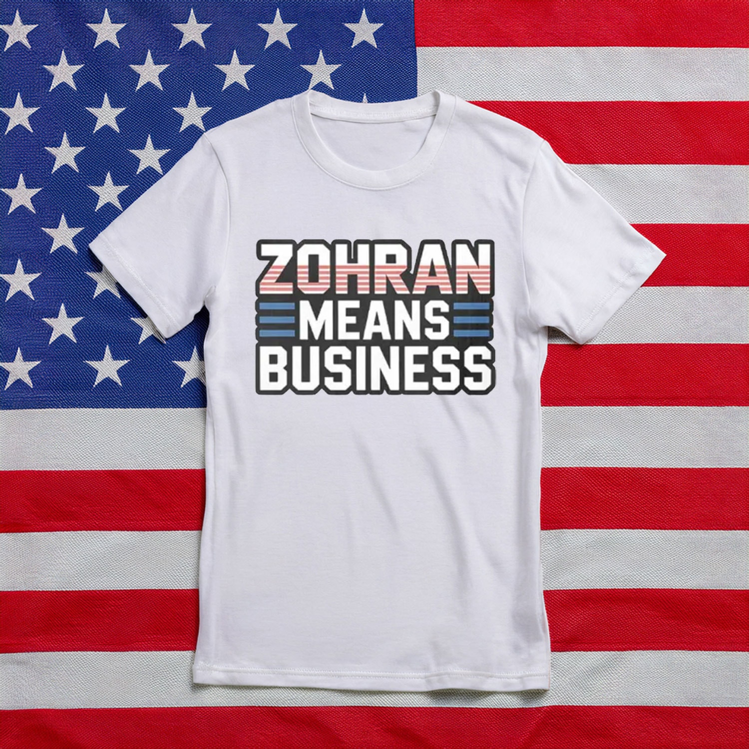 Zohran Mamdani Means Business T-Shirt America Politician Apparel New York Mayor Gifts