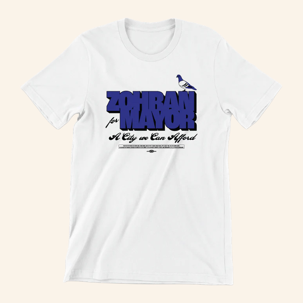 Zohran Mamdani Merch Zohran For Mayor Blue Pigeon T-Shirt Gift Ideas For Dad