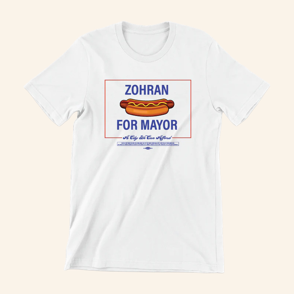 Zohran Mamdani Merch Zohran For Mayor Hot Dog T-Shirt Christmas Gifts For Son