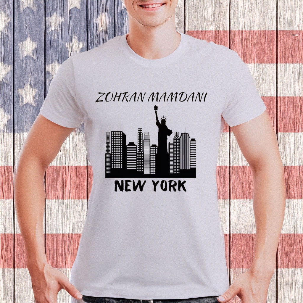 Zohran Mamdani New York City T-Shirt Statue Of Liberty Muslim Mayor Inspired Apparel Gifts